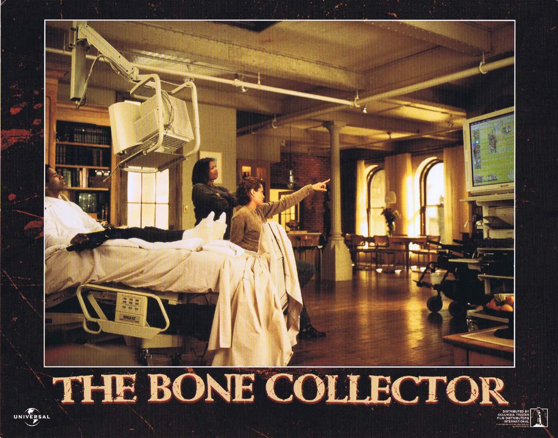THE BONE COLLECTOR Original Lobby Card 7 Denzel Washington Angelina Jolie