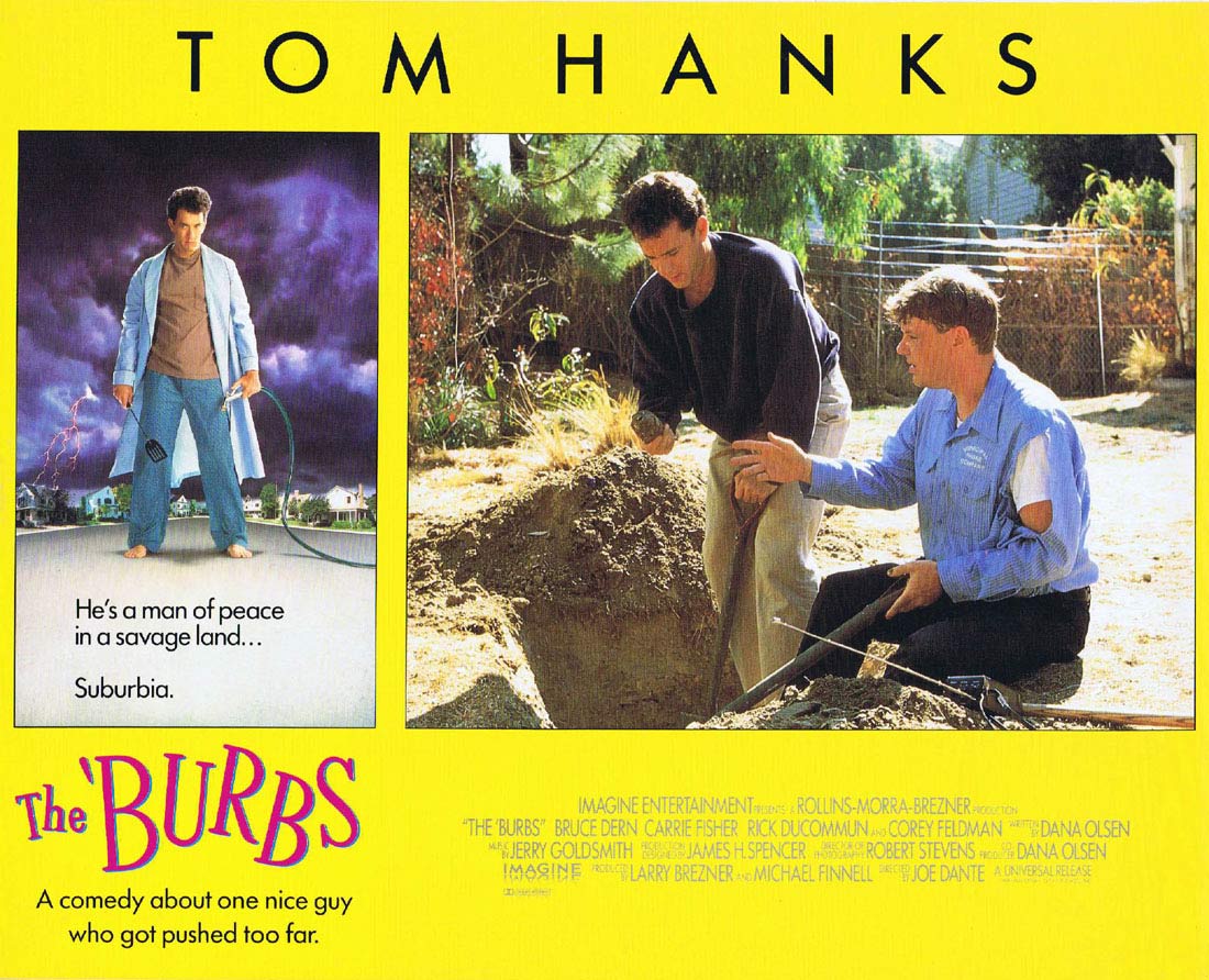 THE BURBS Lobby Card 8 Tom Hanks Bruce Dern