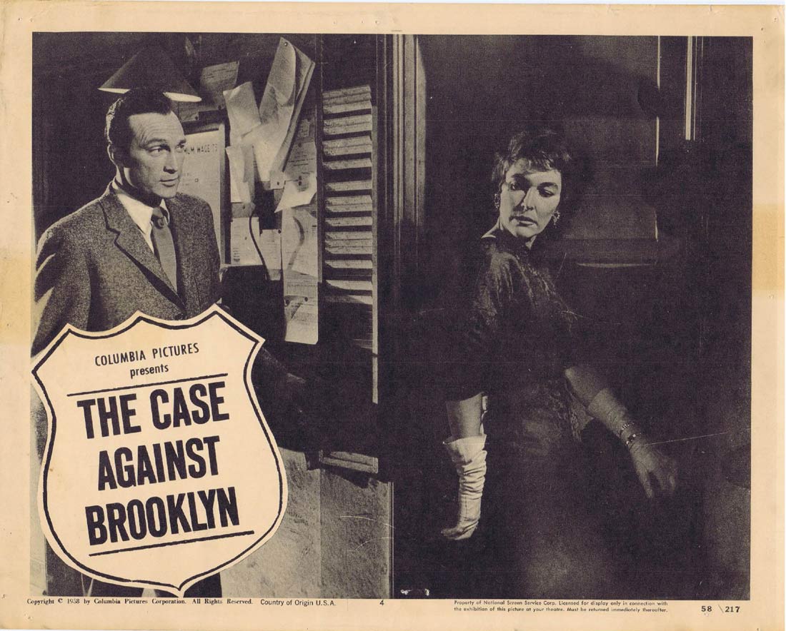THE CASE AGAINST BROOKLYN Lobby Card 2 Darren McGavin Film Noir