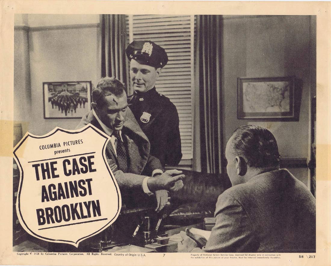 THE CASE AGAINST BROOKLYN Lobby Card 4 Darren McGavin Film Noir