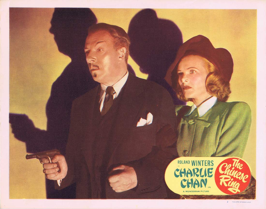 THE CHINESE RING Original Lobby Card 3 Roland Winters Charlie Chan