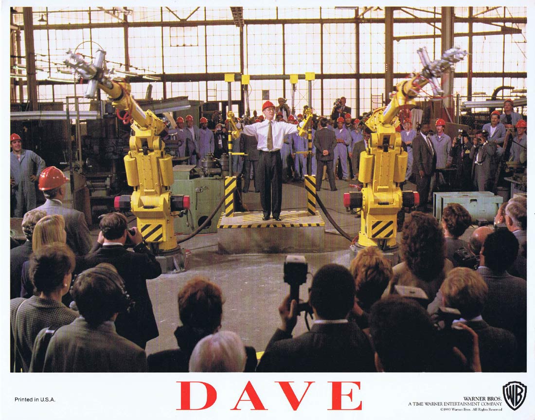 DAVE Original Lobby Card 4 Kevin Kline Sigourney Weaver