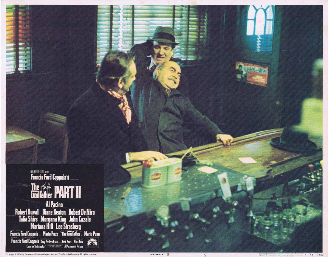 THE GODFATHER PART II Original Lobby Card 2 Al Pacino Robert Duvall