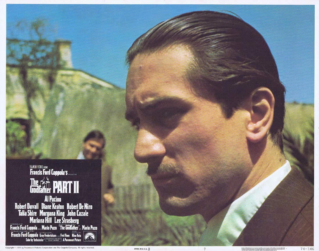 THE GODFATHER PART II Original Lobby Card 7 Al Pacino Robert Duvall