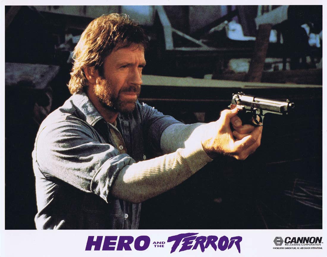 HERO AND THE TERROR Original Lobby Card 2 Chuck Norris Martial Arts
