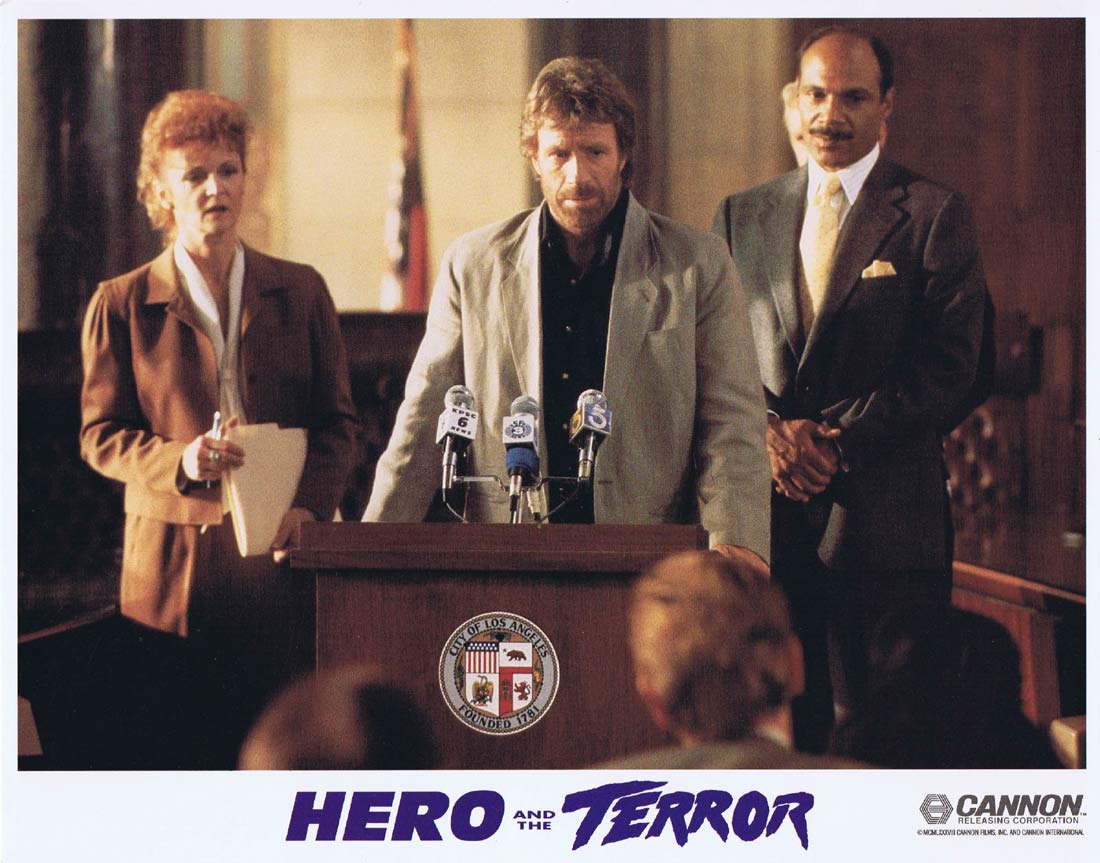 HERO AND THE TERROR Original Lobby Card 5 Chuck Norris Martial Arts