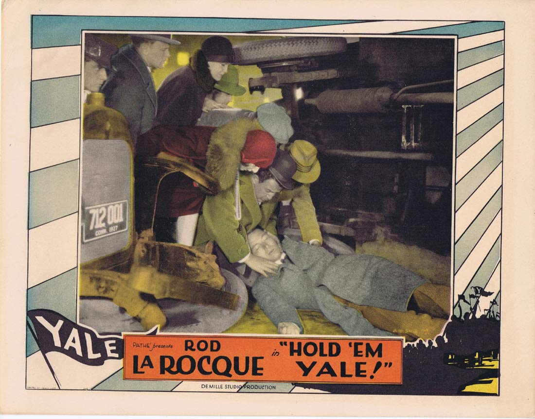 HOLD EM YALE Original Lobby Card Rod La Rocque 1928