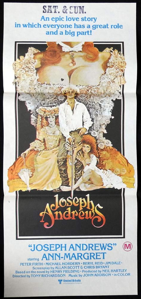 JOSEPH ANDREWS Original Daybill Movie Poster Ann-Margret Peter Firth