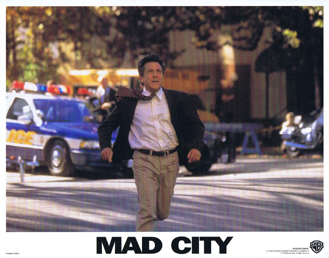 MAD CITY Original Lobby Card 3 Dustin Hoffman John Travolta