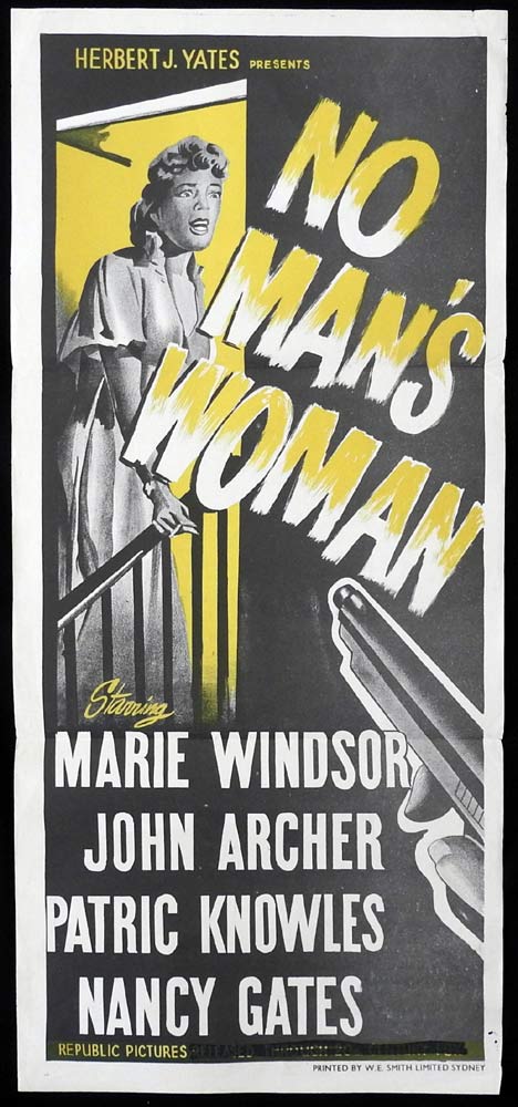 NO MAN’S WOMAN Original Daybill Movie Poster Marie Windsor Film Noir