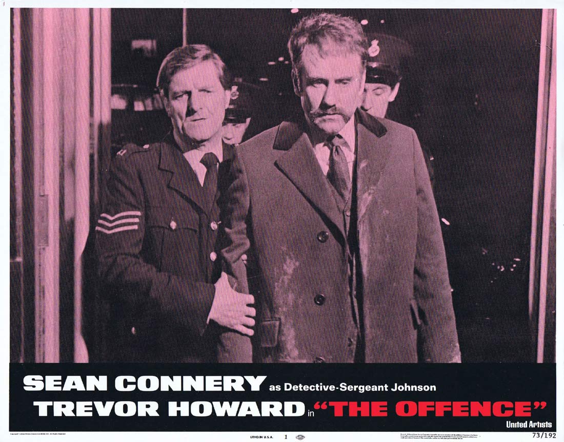 THE OFFENCE Original US Lobby Card 1 Sean Connery Trevor Howard