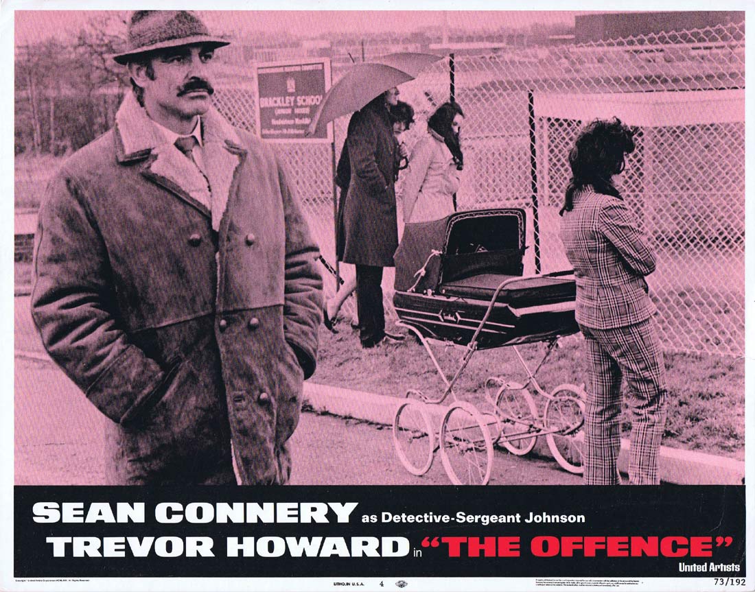 THE OFFENCE Original US Lobby Card 4 Sean Connery Trevor Howard