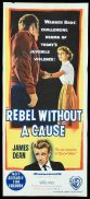 REBEL WITHOUT A CAUSE Original Daybill Movie poster James Dean Natalie Wood