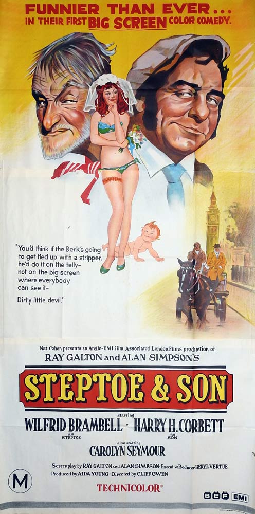 STEPTOE AND SON Original AUSTRALIAN 3 Sheet Movie Poster Harry H Corbett