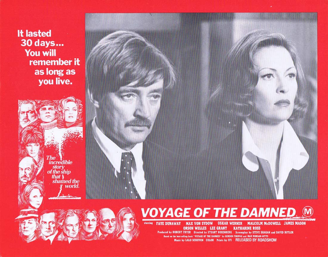 VOYAGE OF THE DAMNED Original Lobby Card 2 Faye Dunaway Oskar Werner