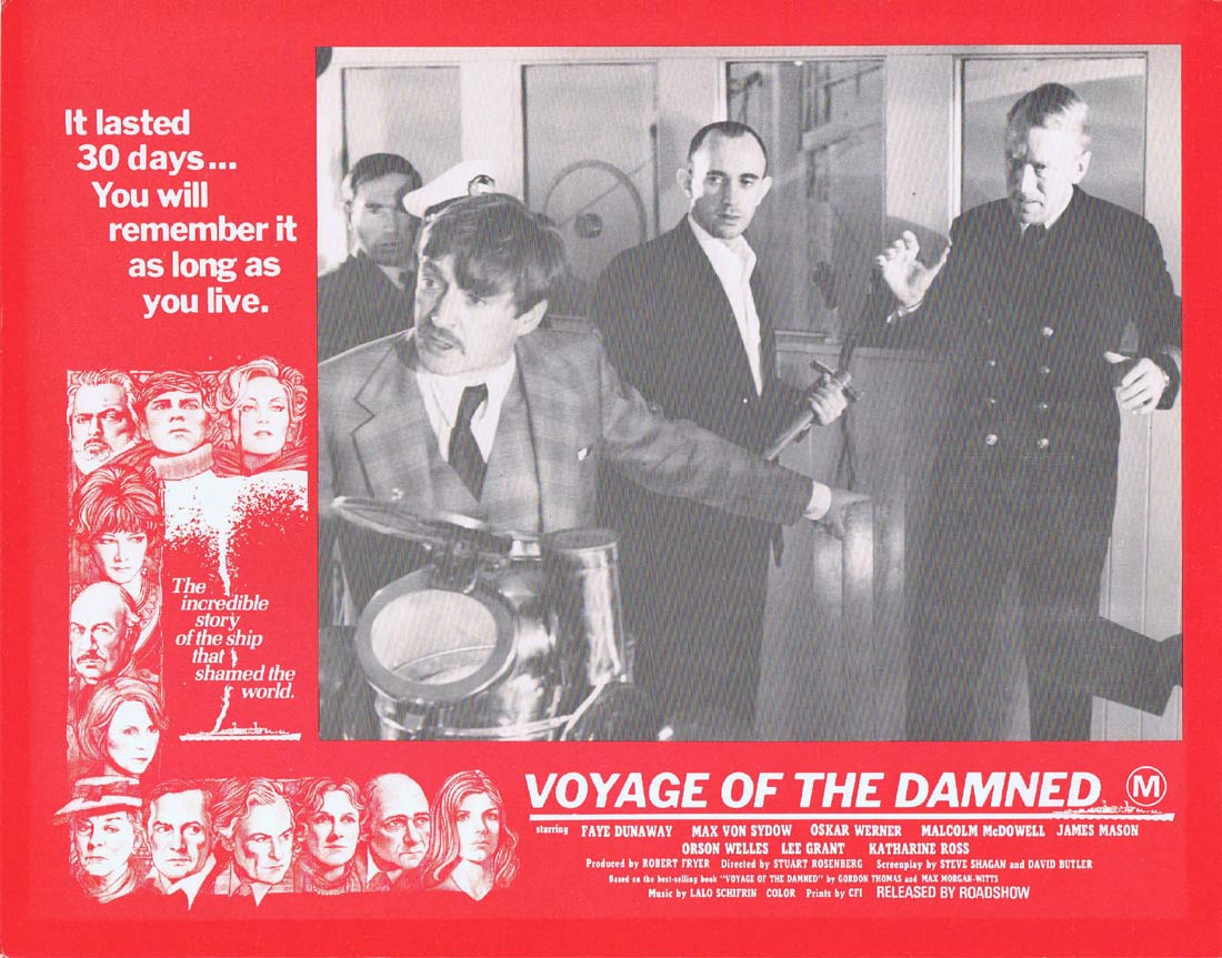 VOYAGE OF THE DAMNED Original Lobby Card 3 Faye Dunaway Oskar Werner