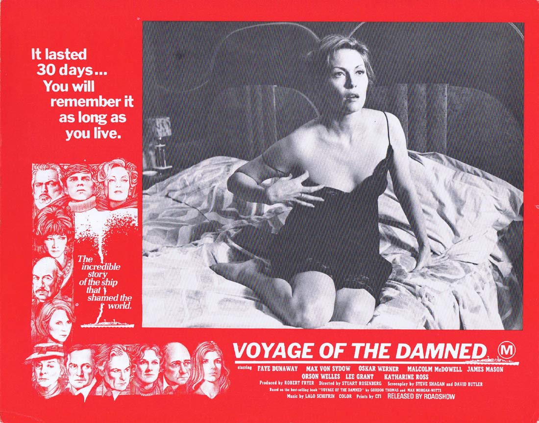 VOYAGE OF THE DAMNED Original Lobby Card 5 Faye Dunaway Oskar Werner