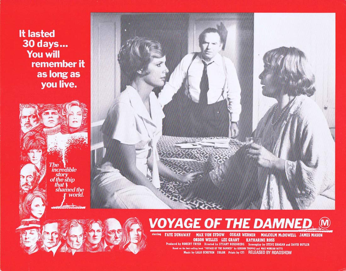VOYAGE OF THE DAMNED Original Lobby Card 6 Faye Dunaway Oskar Werner