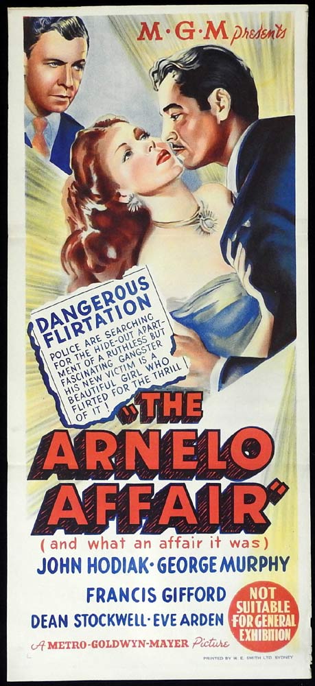 THE ARNELO AFFAIR Original Daybill Movie poster John Hodiak George Murphy Film Noir