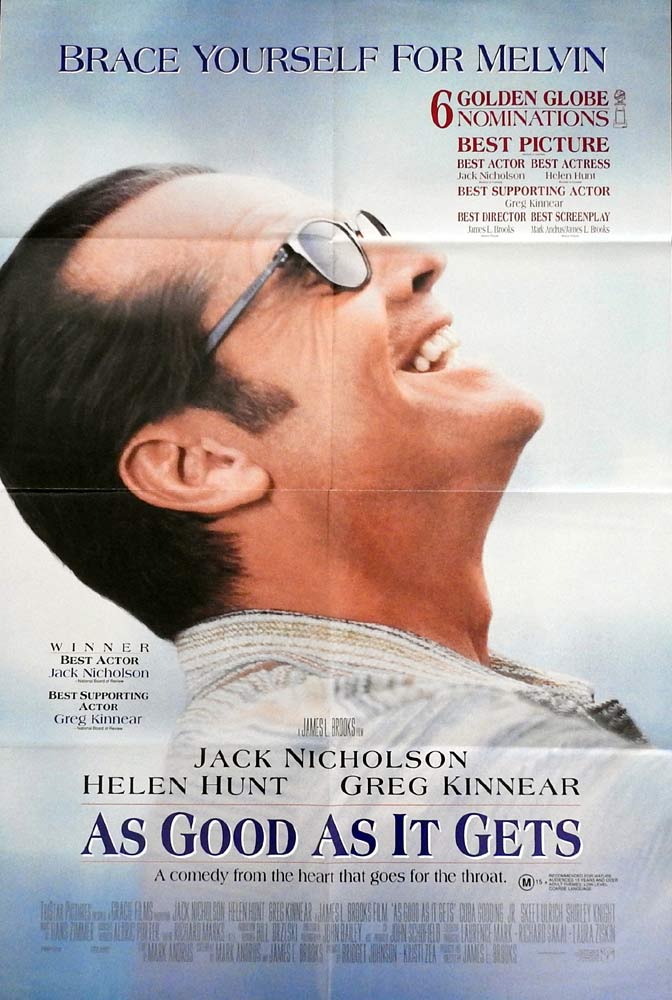AS GOOD AS IT GETS Original One Sheet Movie Poster Jack Nicholson Helen Hunt