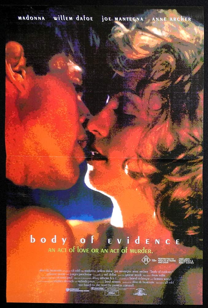 BODY OF EVIDENCE Original Daybill Movie Poster Madonna Willem Dafoe