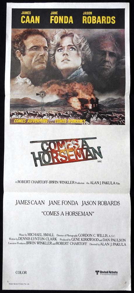 COMES A HORSEMAN Original Daybill Movie poster Jane Fonda James Caan