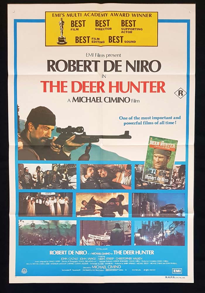 THE DEER HUNTER Original ONE SHEET Movie Poster Robert De Niro John Cazale
