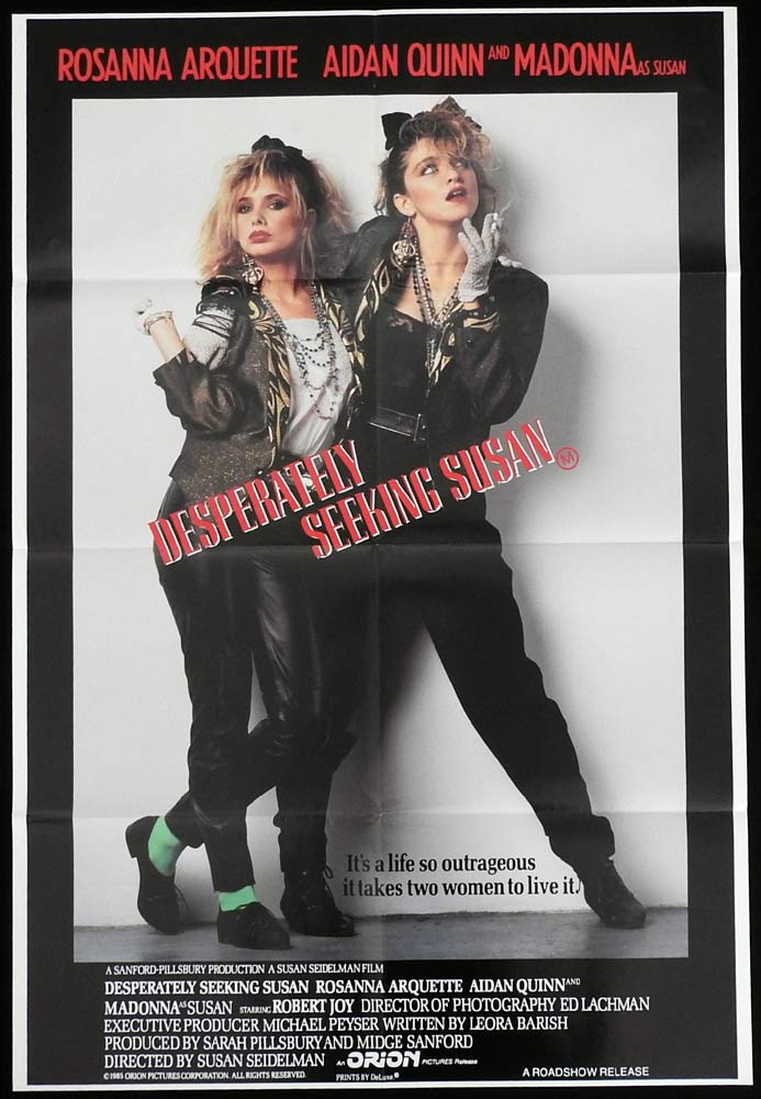 DESPERATELY SEEKING SUSAN Original One Sheet Movie Poster Madonna Rosanna Arquette