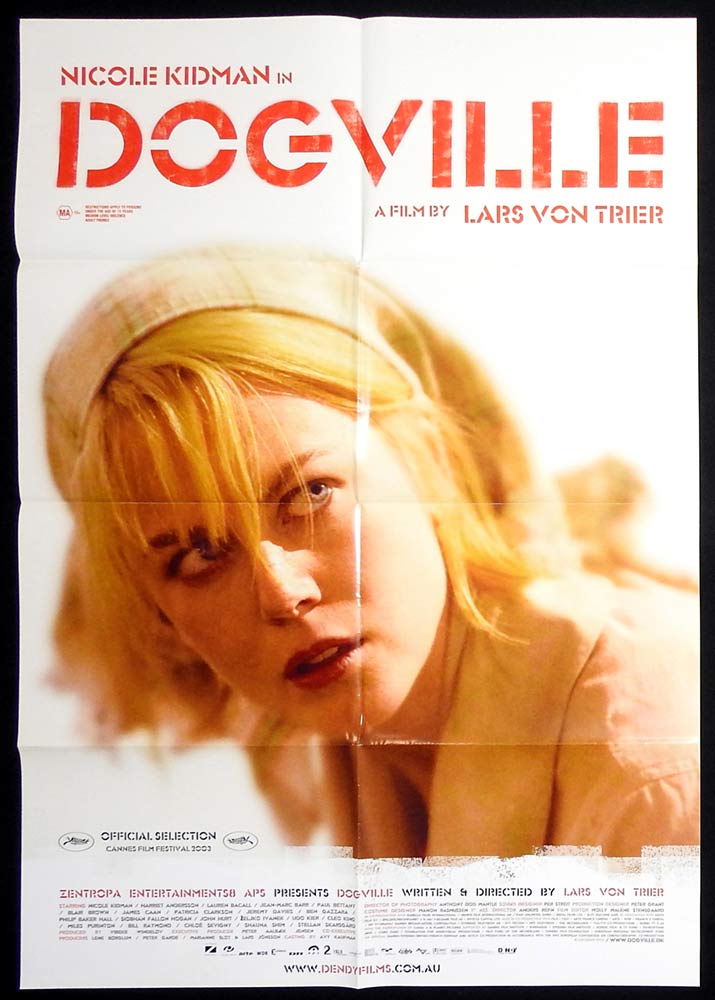 DOGVILLE Original One Sheet Movie Poster Nicole Kidman Lauren Bacall