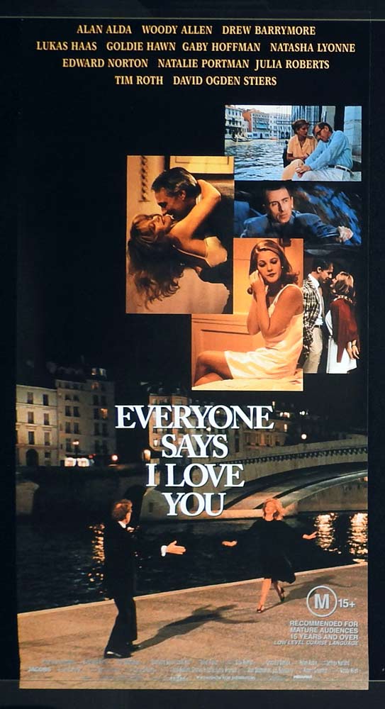 EVERYONE SAYS I LOVE YOU Original Daybill Movie Poster Woody Allen Julia Roberts