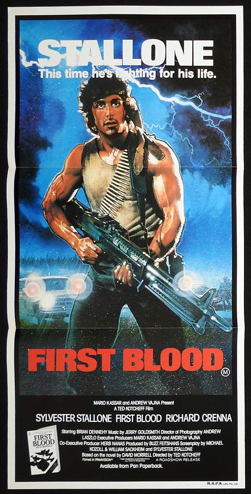FIRST BLOOD Original Daybill Movie Poster Sylvester Stallone Rambo