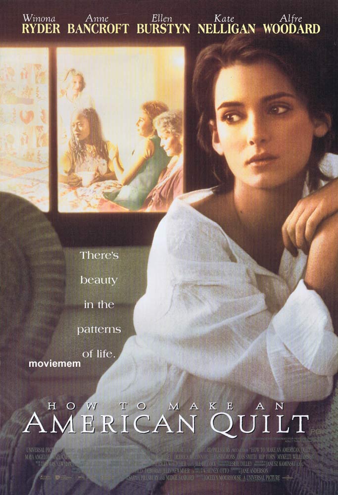 HOW TO MAKE AN AMERICAN QUILT Original Daybill Movie Poster Winona Ryder Anne Bancroft