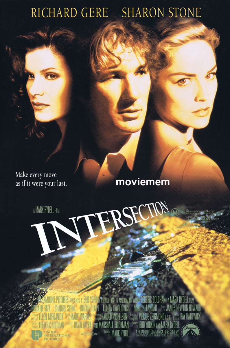 INTERSECTION Original Daybill Movie Poster Richard Gere Sharon Stone