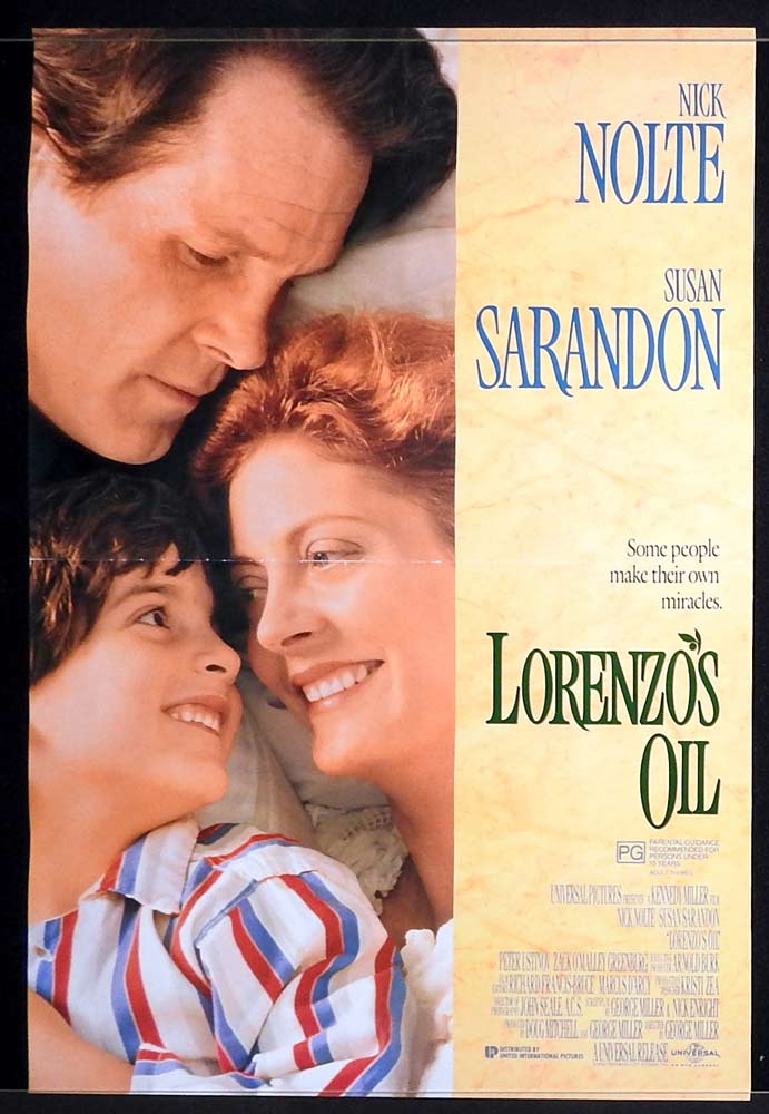 LORENZOS OIL Original Daybill Movie Poster Nick Nolte Susan Sarandon