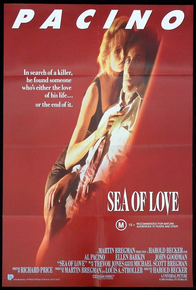 SEA OF LOVE Original US One Sheet Movie Poster Al Pacino Ellen Barkin John Goodman