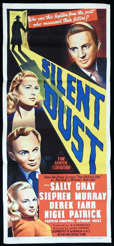 SILENT DUST Original Daybill Movie poster Sally Gray Nigel Patrick 1949