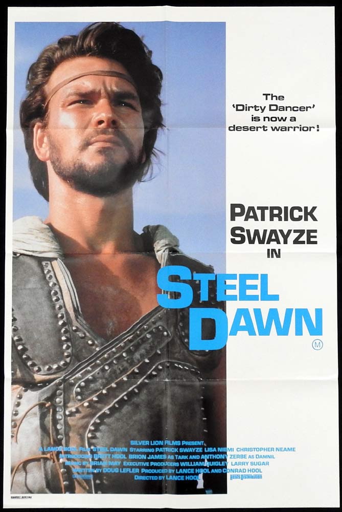 STEEL DAWN Original One Sheet Movie Poster Patrick Swayze Lisa Niemi