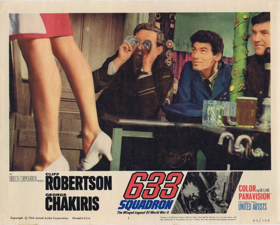 633 SQUADRON Original Lobby Card 1 Cliff Robertson George Chakiris