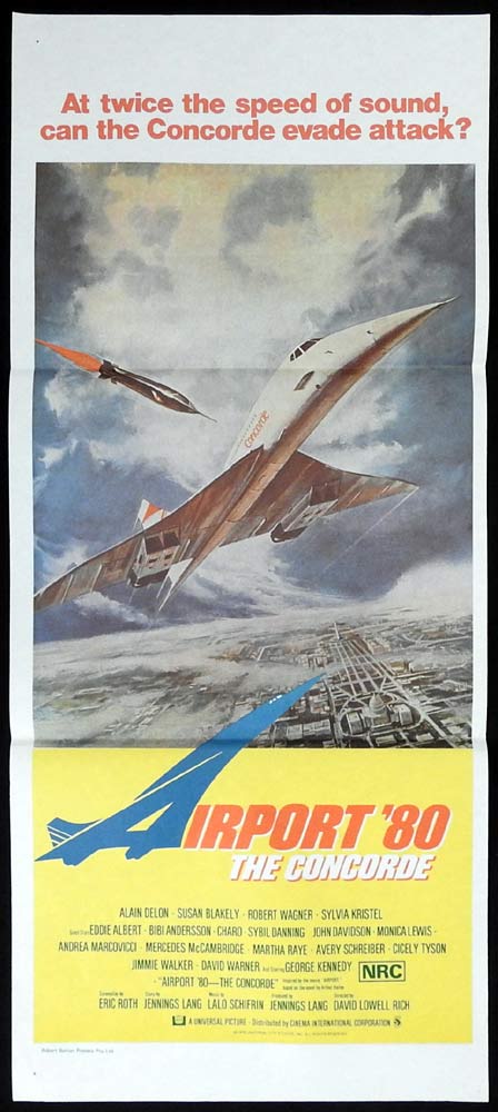 AIRPORT ’80 THE CONCORDE Original Daybill Movie Poster Alain Delon Robert Wagner