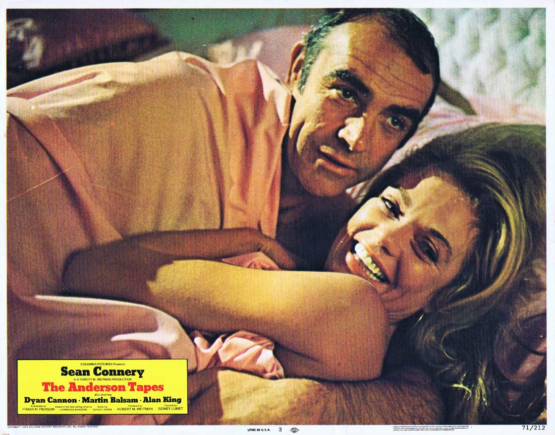 THE ANDERSON TAPES Original Lobby Card 3 Sean Connery Dyan Cannon