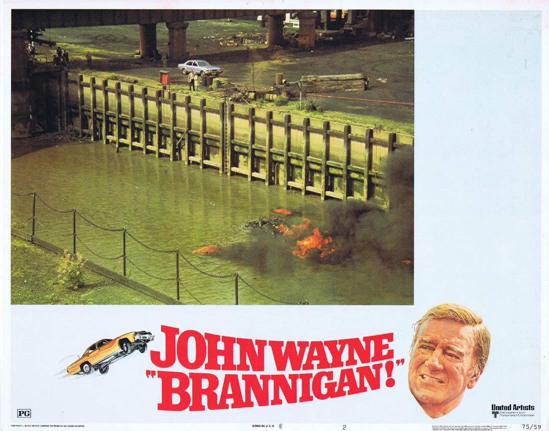 BRANNIGAN Original US Lobby Card 2 John Wayne Richard Attenborough