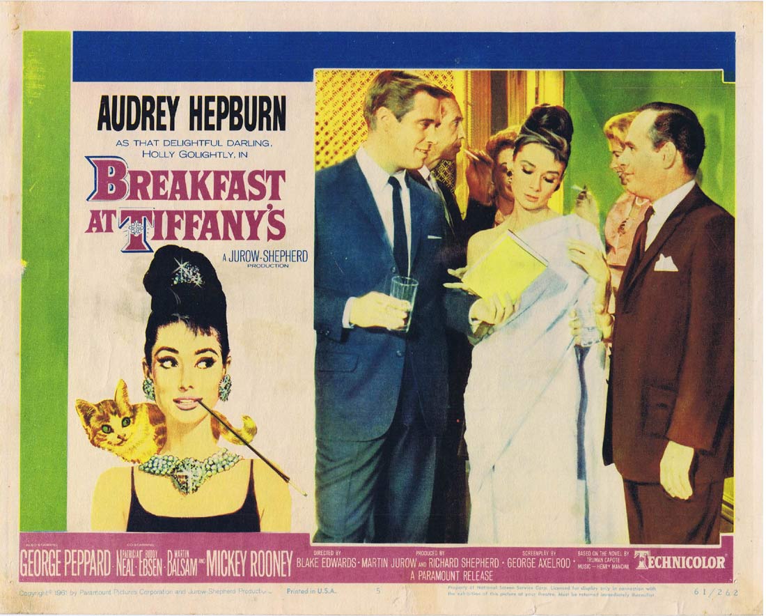 BREAKFAST AT TIFFANY’S Original Lobby card 5 Audrey Hepburn George Peppard