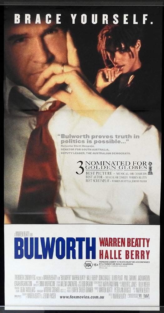BULLWORTH Original Daybill Movie Poster Warren Beatty Halle Berry