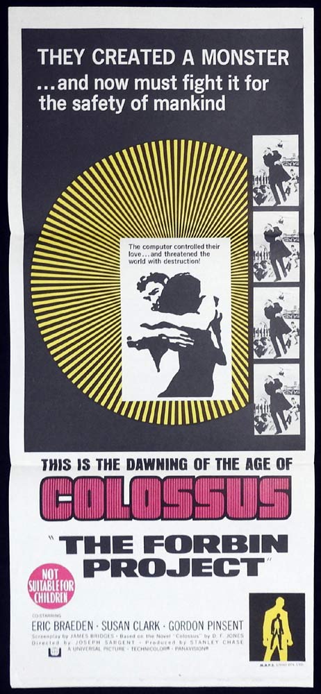 COLOSSUS THE FORBIN PROJECT Original Daybill Movie Poster Susan Clark Sci Fi