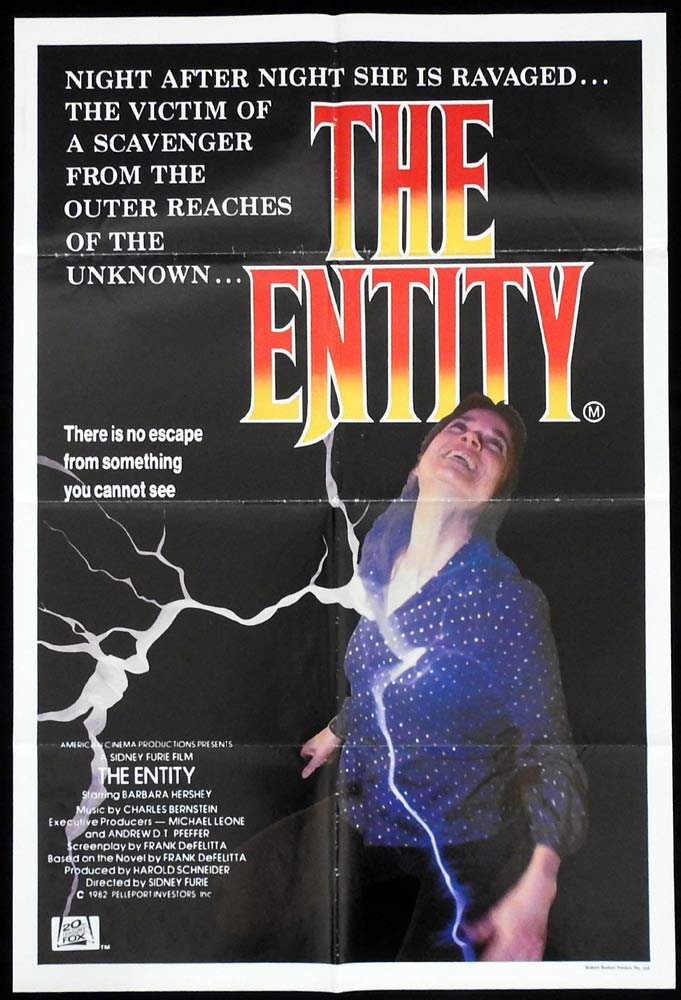 THE ENTITY Original One Sheet Movie Poster Barbara Hershey Horror