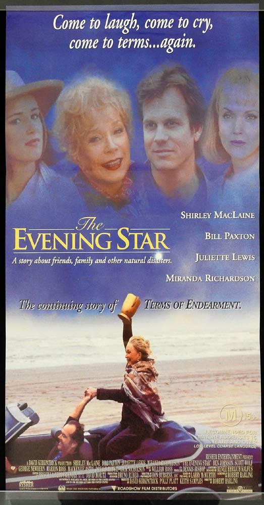 THE EVENING STAR Original Daybill Movie Poster Shirley MacLaine Bill Paxton