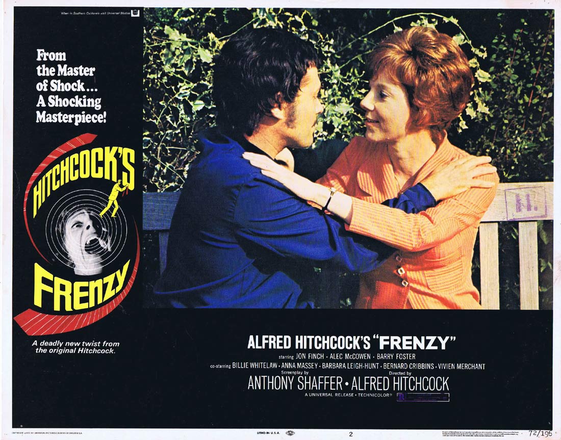 FRENZY Lobby Card 2 Alfred Hitchcock Jon Finch Barry Foster