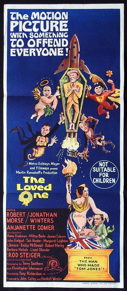 THE LOVED ONE Original Daybill Movie Poster Robert Morse Jonathan Winters