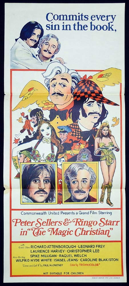 THE MAGIC CHRISTIAN Original Daybill Movie Poster Walter Peter Sellers Ringo Starr