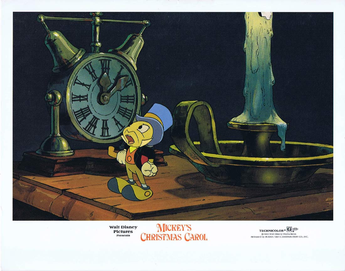 MICKEY’S CHRISTMAS CAROL Original Lobby card 5 Donald Duck Disney Mickey Mouse